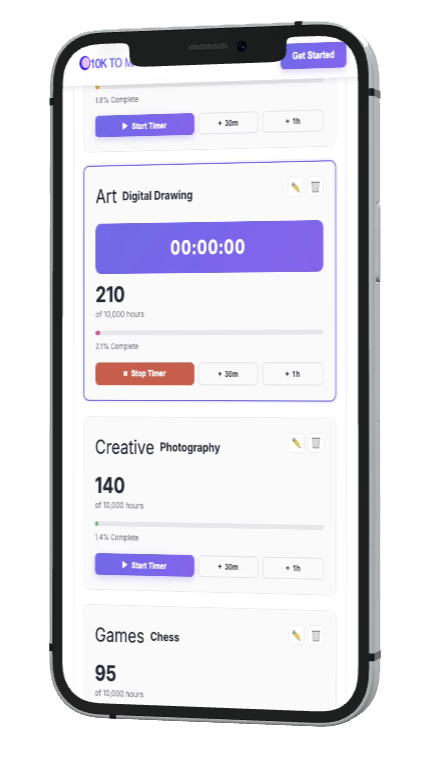 10 to Master App Mockup